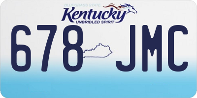 KY license plate 678JMC