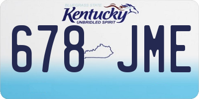 KY license plate 678JME