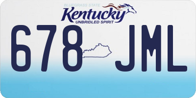 KY license plate 678JML