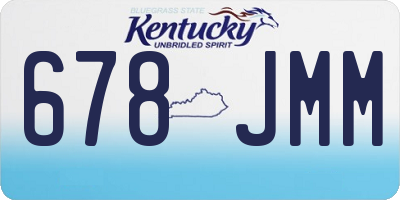 KY license plate 678JMM