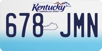 KY license plate 678JMN