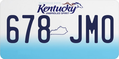 KY license plate 678JMO
