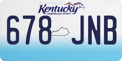 KY license plate 678JNB