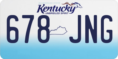 KY license plate 678JNG