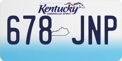 KY license plate 678JNP