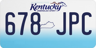 KY license plate 678JPC