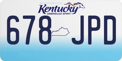 KY license plate 678JPD