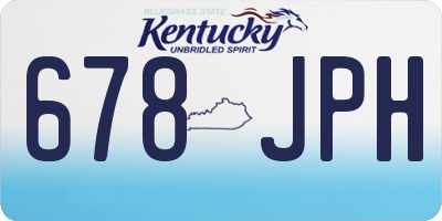 KY license plate 678JPH