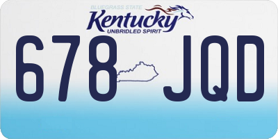 KY license plate 678JQD