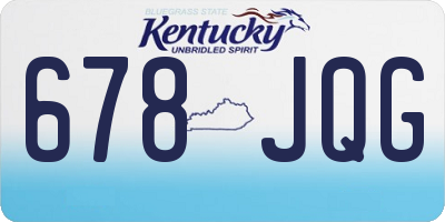 KY license plate 678JQG