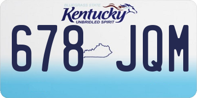 KY license plate 678JQM