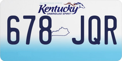 KY license plate 678JQR