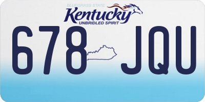KY license plate 678JQU