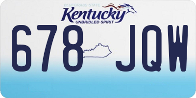 KY license plate 678JQW