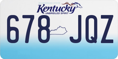 KY license plate 678JQZ