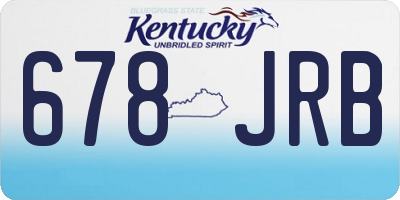 KY license plate 678JRB