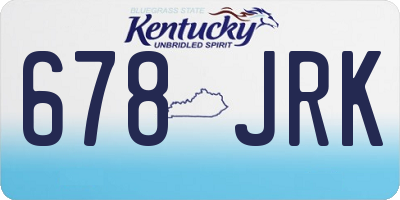 KY license plate 678JRK