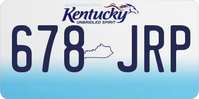 KY license plate 678JRP