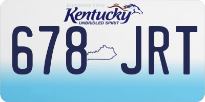 KY license plate 678JRT