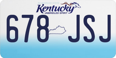 KY license plate 678JSJ