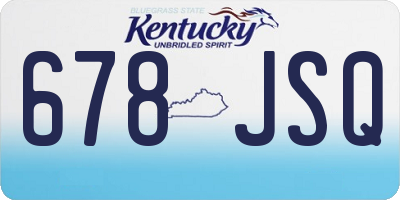 KY license plate 678JSQ