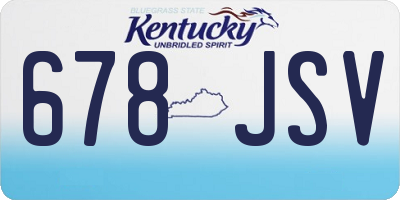 KY license plate 678JSV