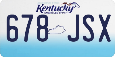 KY license plate 678JSX