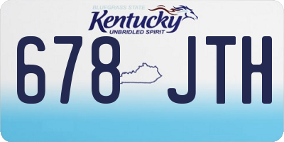 KY license plate 678JTH
