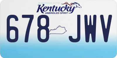 KY license plate 678JWV