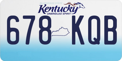 KY license plate 678KQB