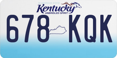 KY license plate 678KQK