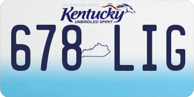 KY license plate 678LIG