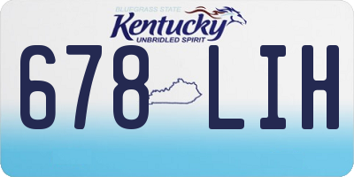 KY license plate 678LIH