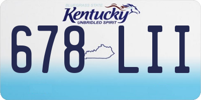 KY license plate 678LII
