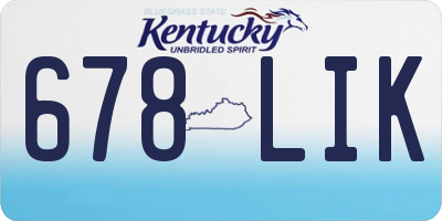 KY license plate 678LIK