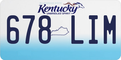 KY license plate 678LIM