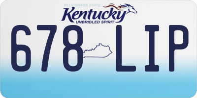 KY license plate 678LIP