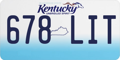 KY license plate 678LIT