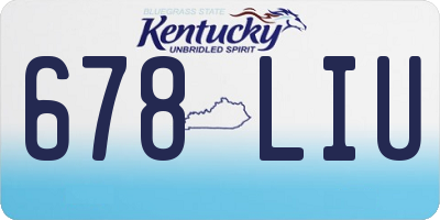 KY license plate 678LIU