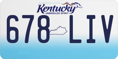 KY license plate 678LIV
