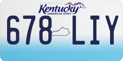 KY license plate 678LIY