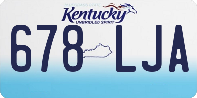 KY license plate 678LJA
