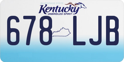 KY license plate 678LJB