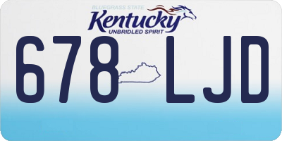 KY license plate 678LJD
