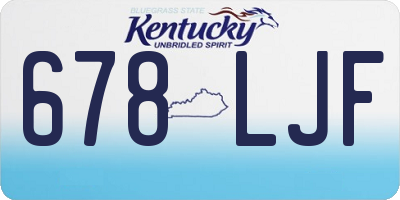 KY license plate 678LJF
