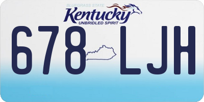 KY license plate 678LJH