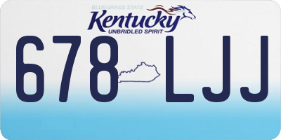 KY license plate 678LJJ