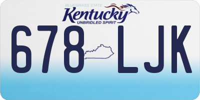 KY license plate 678LJK