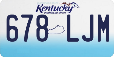 KY license plate 678LJM
