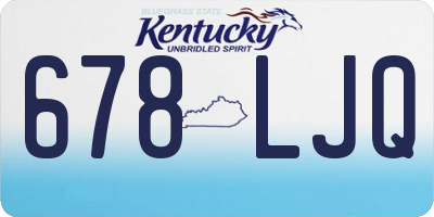 KY license plate 678LJQ